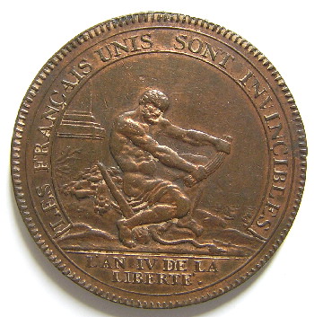 Monneron de 5sols Hercule de 1792