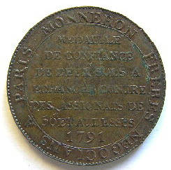 Monneron de 2sols a la liberte de 1792