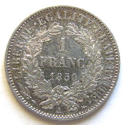 Les monnaies de la deuxième République , la Cérès d'Oudiné