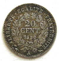 Les monnaies de la deuxième République , la Cérès d'Oudiné