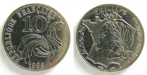 Monnaies de la 5ième République, commémoratives