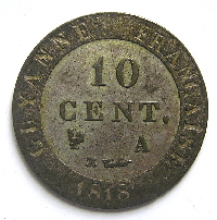 Louis XVIII monnaies des colonies