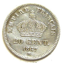 Monnaies à l'effigie de Napoléon III