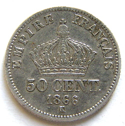 Monnaies à l'effigie de Napoléon III