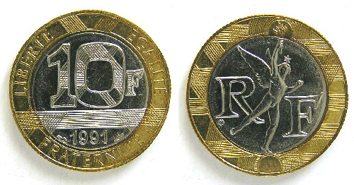 Monnaies de la 5ième République, le type Génie