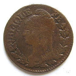 CINQ CENTIMES refrappe du DECIME petit module