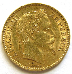 Monnaies à l'effigie de Napoléon III